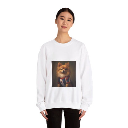 Pomeranian - 20th Century Soccer Player - Pet Portrait Unisex Crewneck Sweatshirt