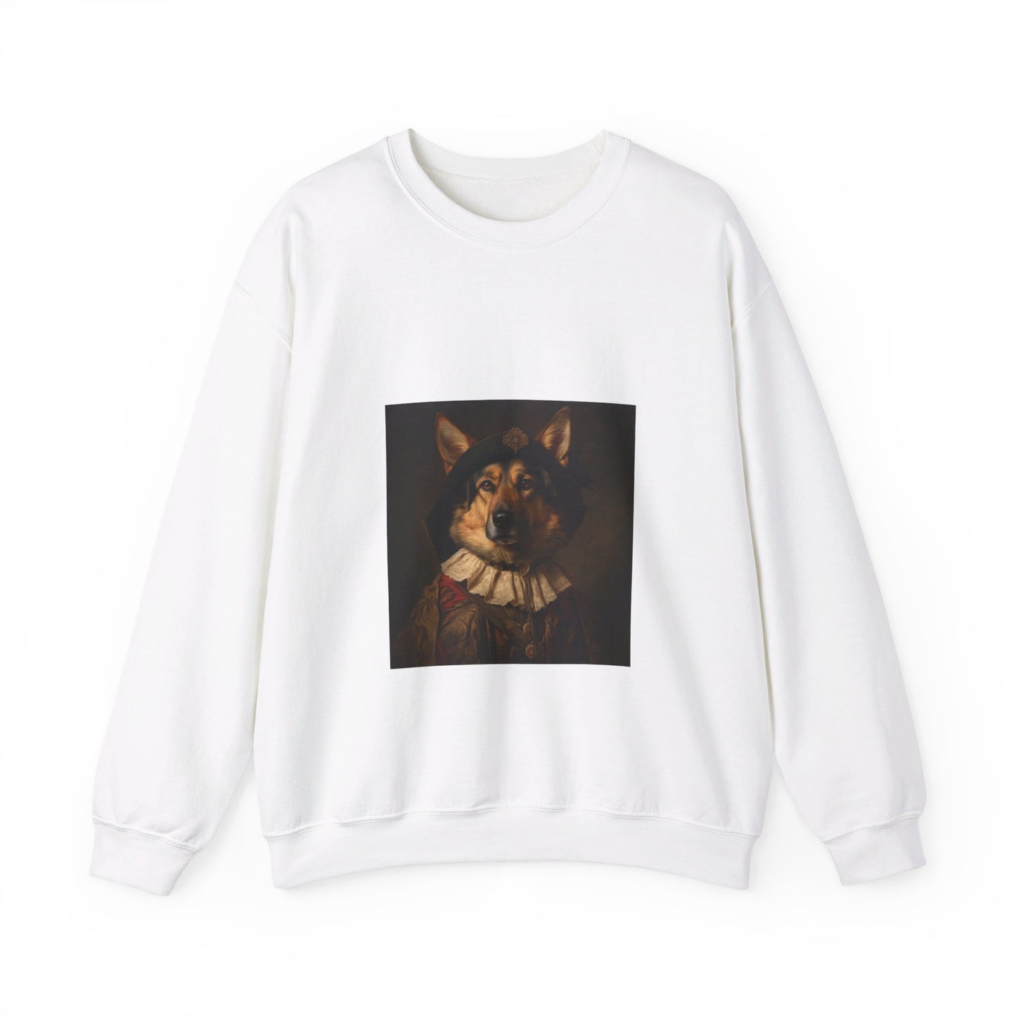 German Shepard - 17th Century Explorer - Pet Portrait Unisex Crewneck Sweatshirt