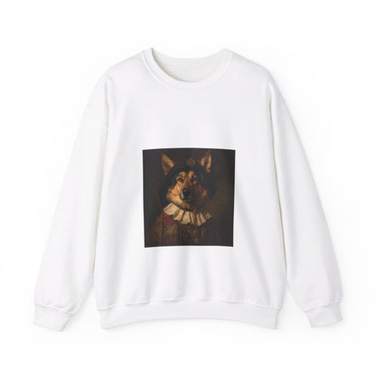 German Shepard - 17th Century Explorer - Pet Portrait Unisex Crewneck Sweatshirt