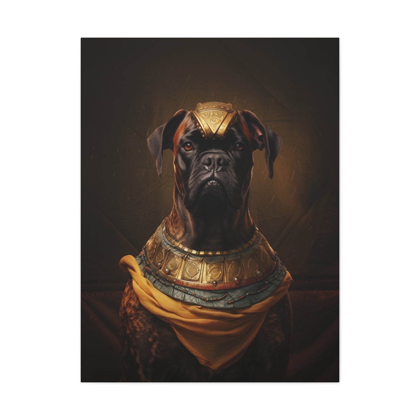 Boxer - Ancient Egyptian Pharaoh - Pet Portrait Canvas