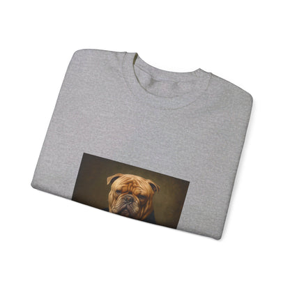 Mastiff - 20th Century Mobster - Pet Portrait Unisex Crewneck Sweatshirt