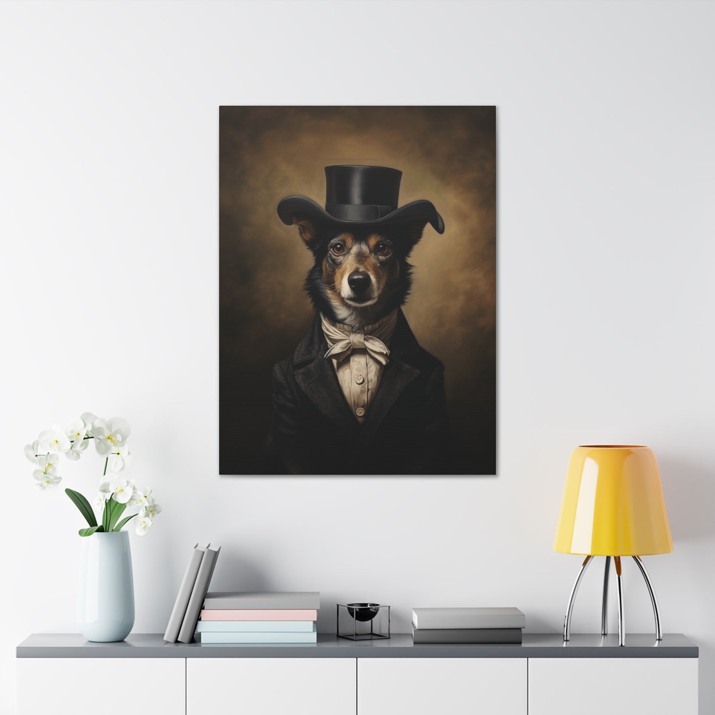 Australian Shepard  - 19th Century Politician - Pet Portrait Canvas