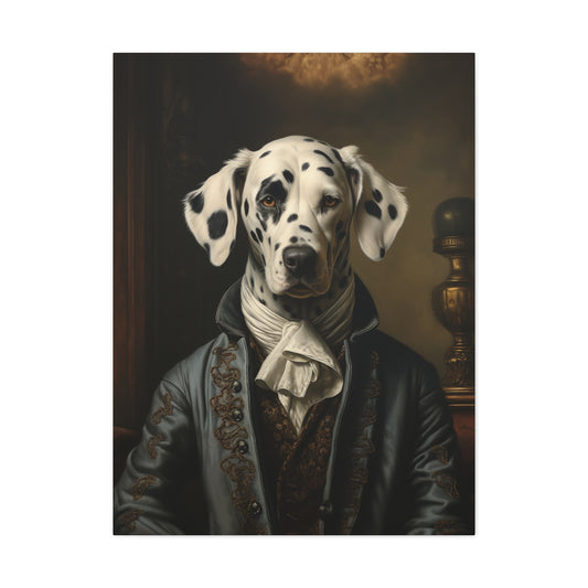 Dalmatian - 19th Century Writer - Pet Portrait Canvas