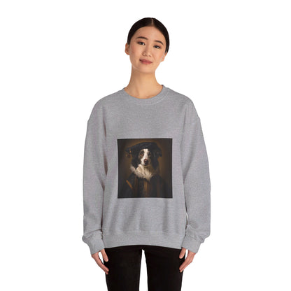 Border Collie - Renaissance Painter - Pet Portrait Unisex Crewneck Sweatshirt