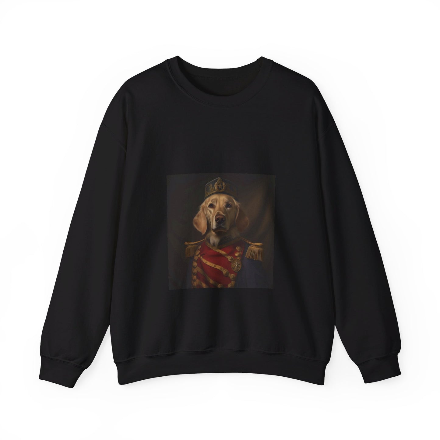 Golden Retriever - 14th Century Naval Officer - Pet Portrait Unisex Crewneck Sweatshirt