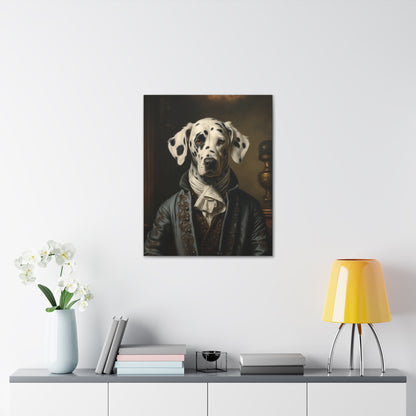 Dalmatian - 19th Century Writer - Pet Portrait Canvas