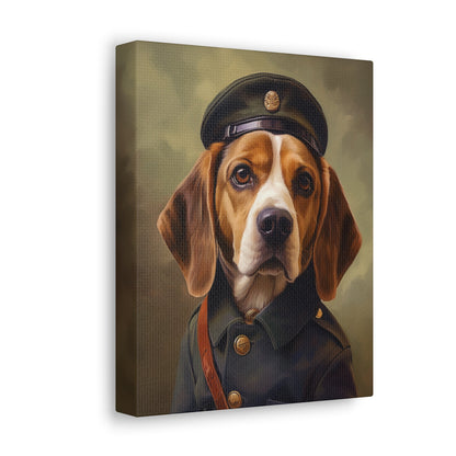 Beagle - WWI Soldier - Pet Portrait Canvas