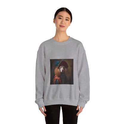 Poodle - 9th Century Jester - Pet Portrait Unisex Crewneck Sweatshirt