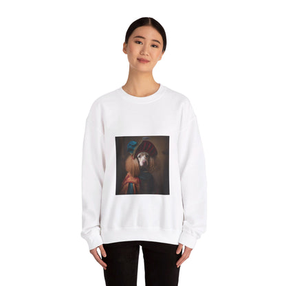 Poodle - 9th Century Jester - Pet Portrait Unisex Crewneck Sweatshirt