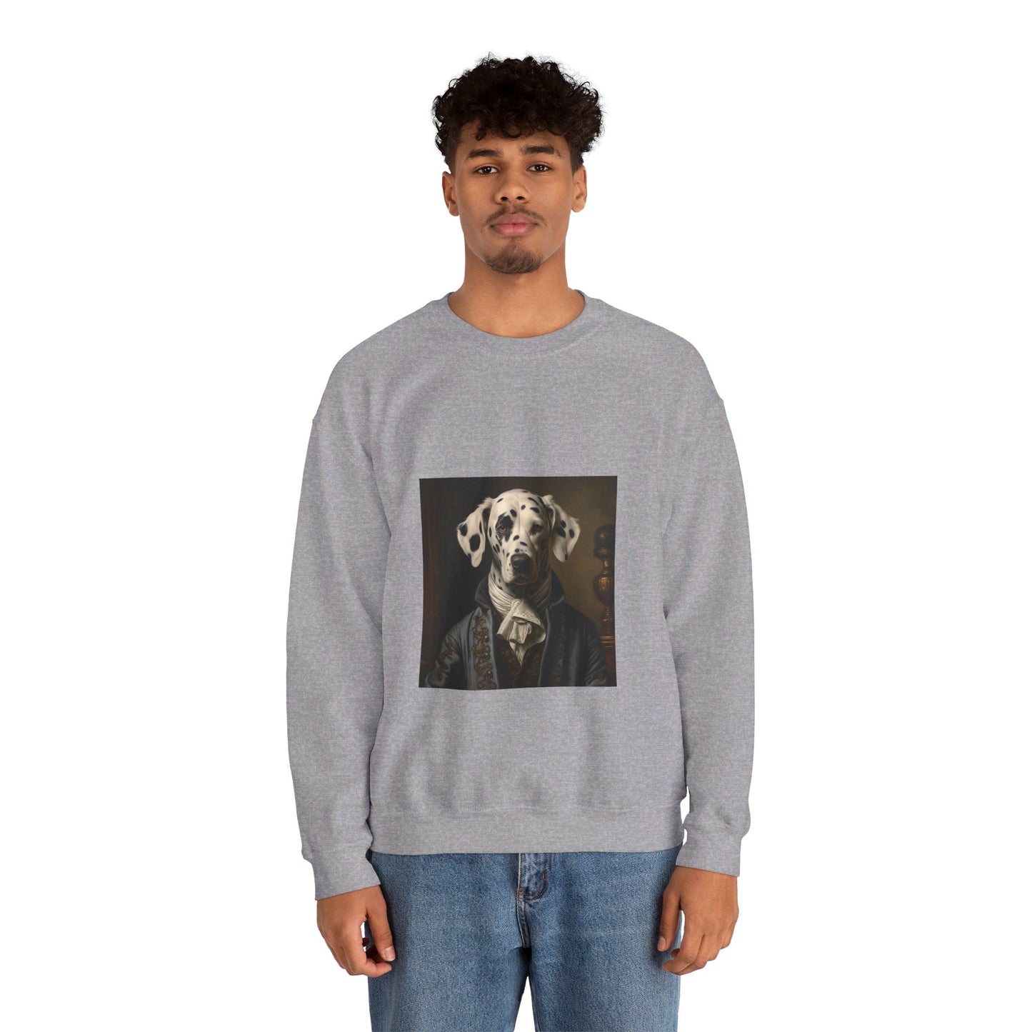 Dalmatian - 19th Century Writer - Pet Portrait Unisex Crewneck Sweatshirt