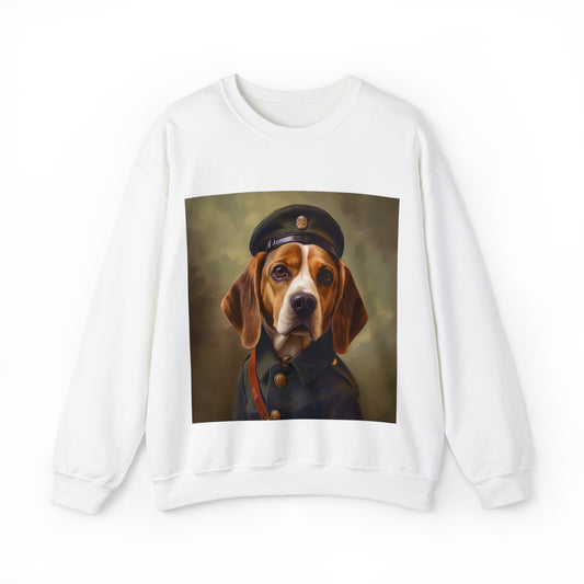 Beagle - WWI Soldier - Pet Portrait Unisex Crewneck Sweatshirt