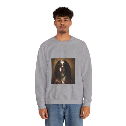 Cavalier King Charles Spaniel - 20th Century Rockstar - Pet Portrait Unisex Crewneck Sweatshirt