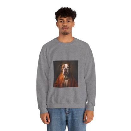 Bulldog - Monk - Pet Portrait Unisex Crewneck Sweatshirt