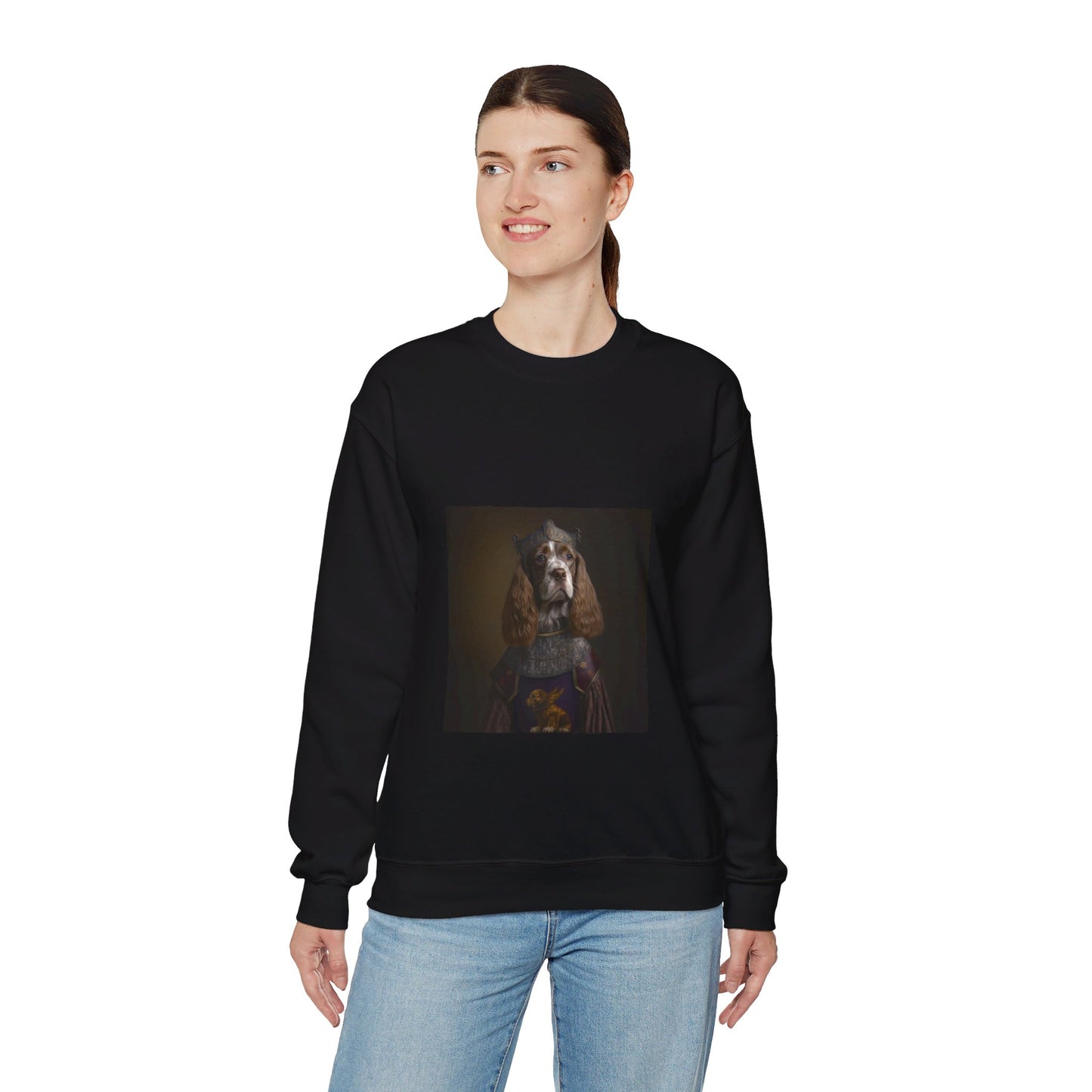 Cocker Spaniel - 15th Century Knight - Pet Portrait Unisex Crewneck Sweatshirt