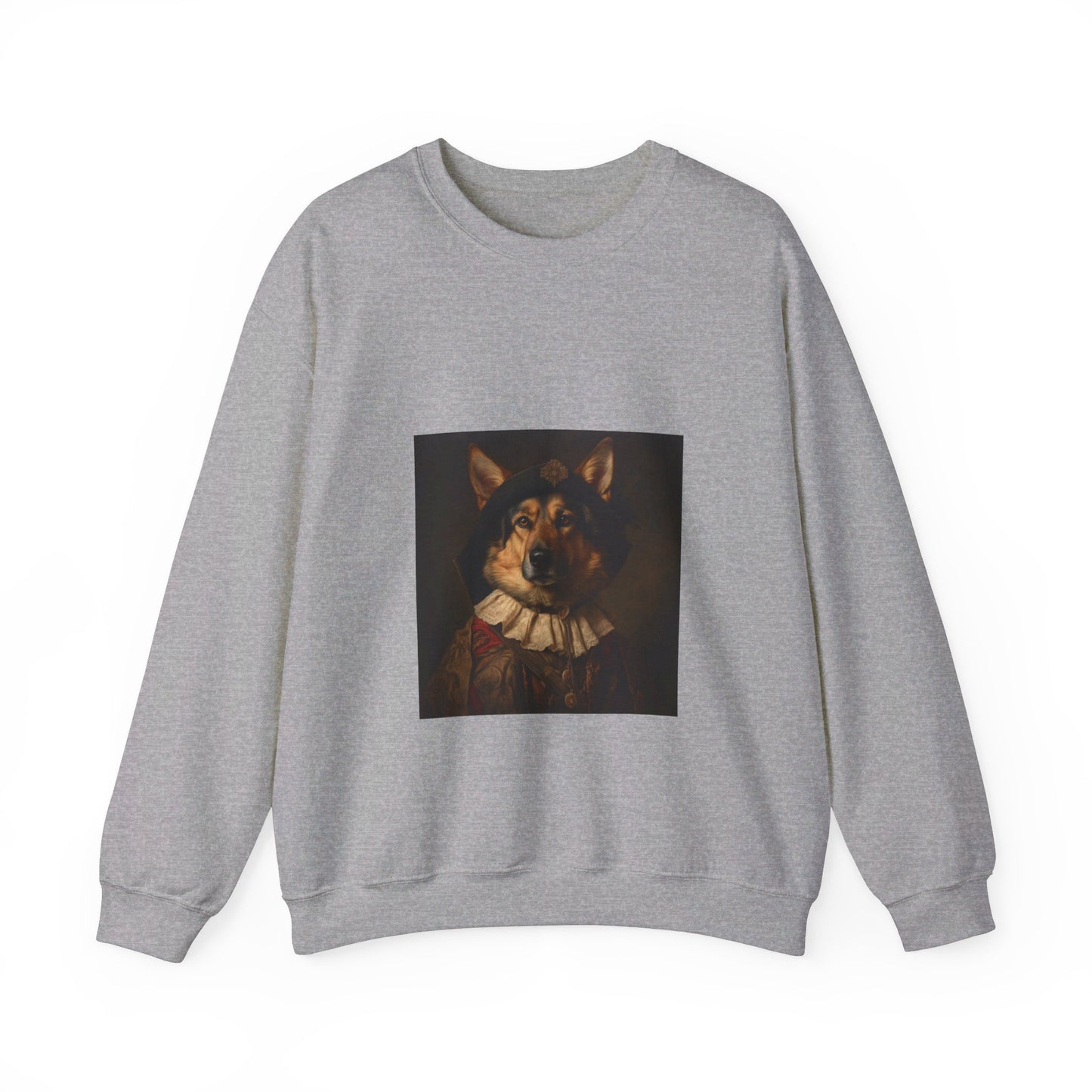 German Shepard - 17th Century Explorer - Pet Portrait Unisex Crewneck Sweatshirt