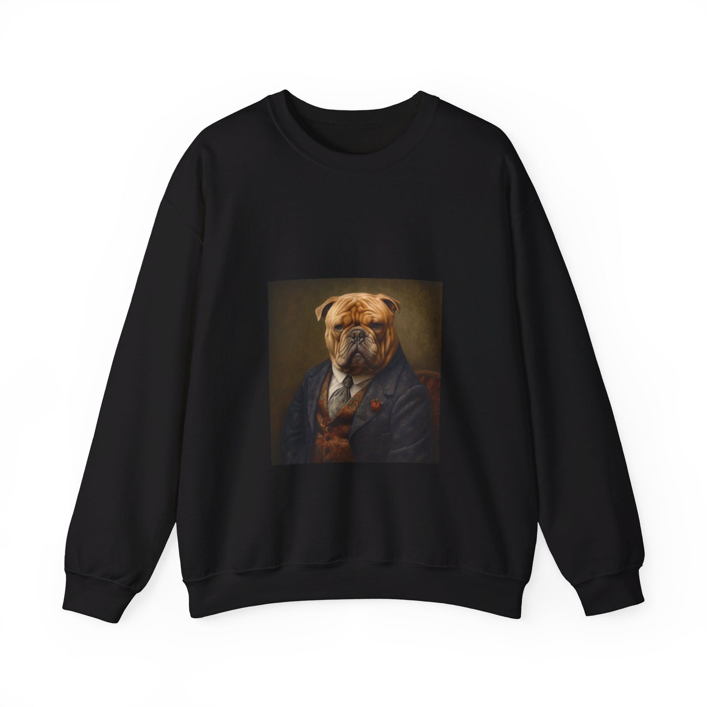 Mastiff - 20th Century Mobster - Pet Portrait Unisex Crewneck Sweatshirt