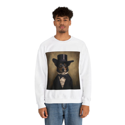 Australian Shepard - 19th Century Politician - Pet Portrait Unisex Crewneck Sweatshirt