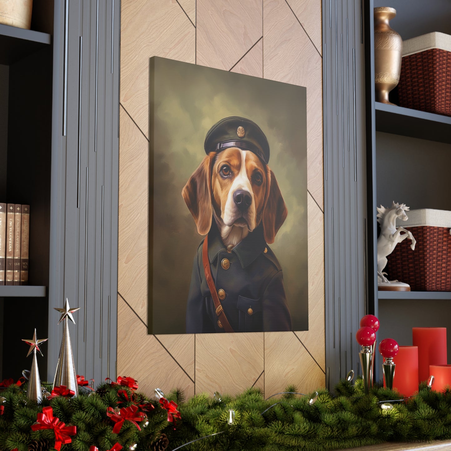 Beagle - WWI Soldier - Pet Portrait Canvas