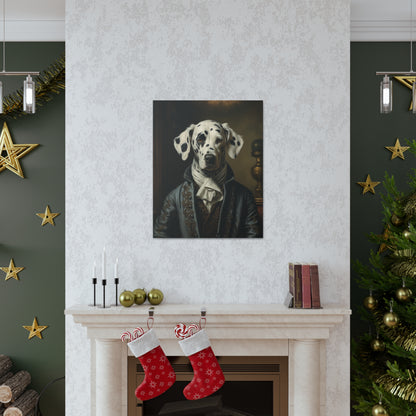 Dalmatian - 19th Century Writer - Pet Portrait Canvas