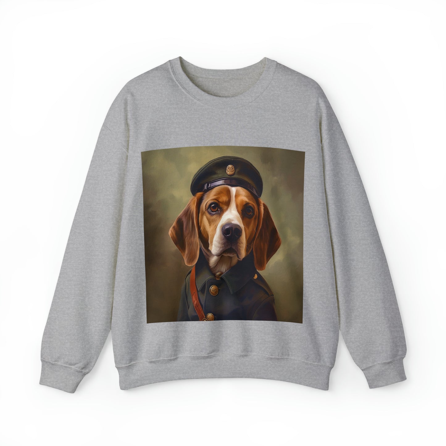 Beagle - WWI Soldier - Pet Portrait Unisex Crewneck Sweatshirt