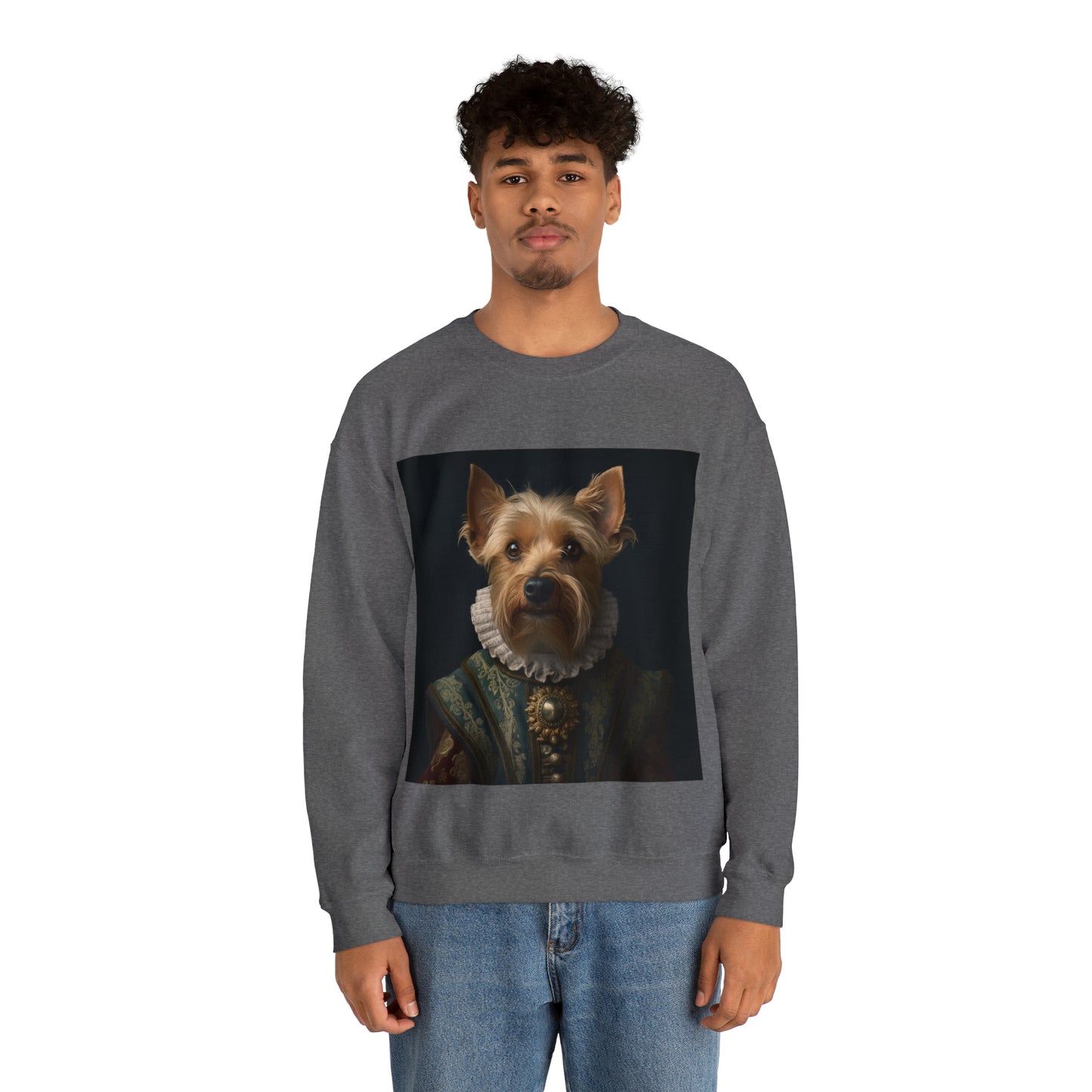 Yorkshire Terrier - 16th Century Playwright - Pet Portrait Unisex Crewneck Sweatshirt