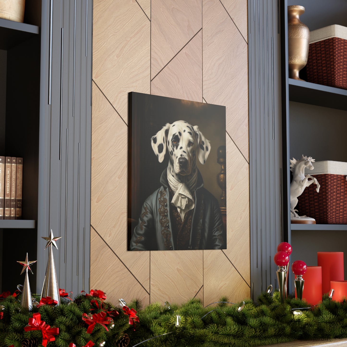 Dalmatian - 19th Century Writer - Pet Portrait Canvas