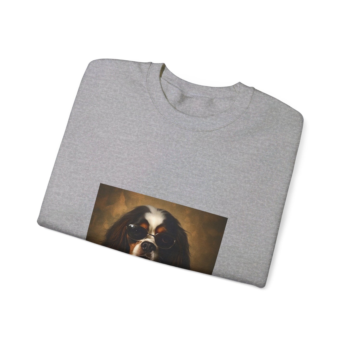 Cavalier King Charles Spaniel - 20th Century Rockstar - Pet Portrait Unisex Crewneck Sweatshirt