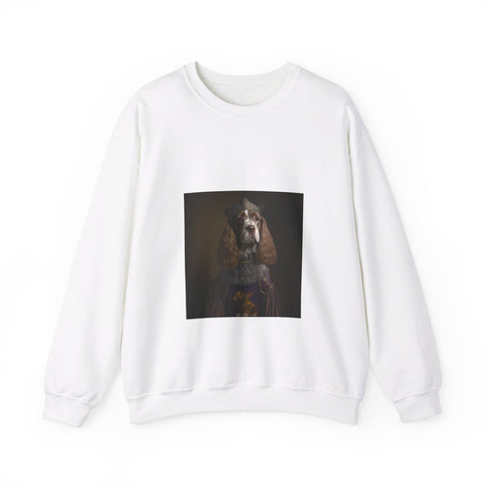 Cocker Spaniel - 15th Century Knight - Pet Portrait Unisex Crewneck Sweatshirt