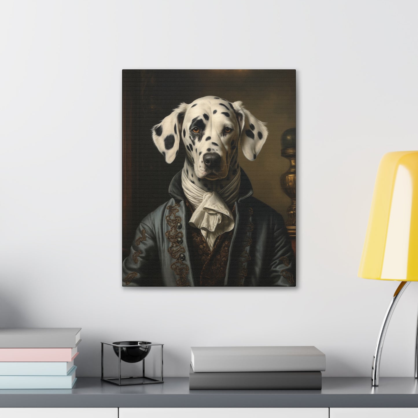 Dalmatian - 19th Century Writer - Pet Portrait Canvas