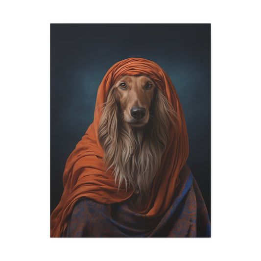 Afghan Hound - 10th Century Persian Poet - Pet Portrait Canvas