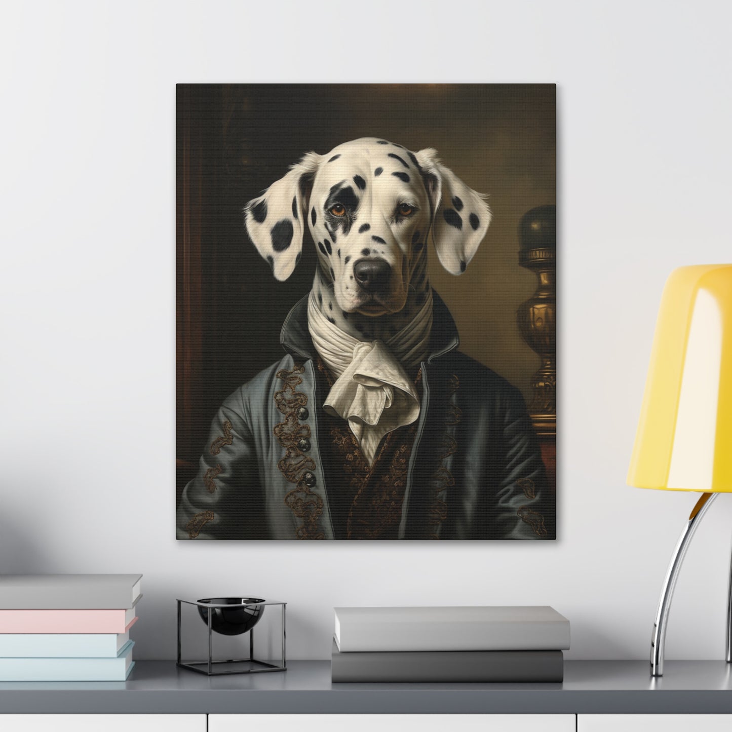 Dalmatian - 19th Century Writer - Pet Portrait Canvas