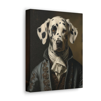 Dalmatian - 19th Century Writer - Pet Portrait Canvas