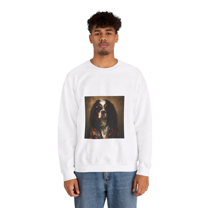 Cavalier King Charles Spaniel - 20th Century Rockstar - Pet Portrait Unisex Crewneck Sweatshirt