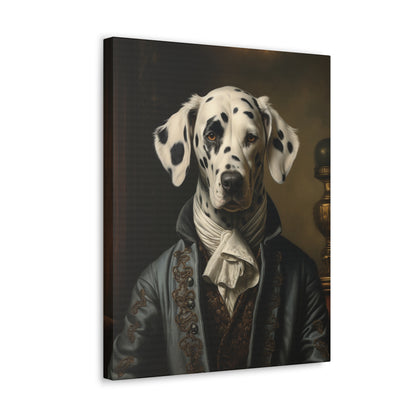 Dalmatian - 19th Century Writer - Pet Portrait Canvas