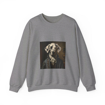 Dalmatian - 19th Century Writer - Pet Portrait Unisex Crewneck Sweatshirt