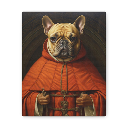 French Bulldog - 11th Century Friar - Pet Portrait Canvas