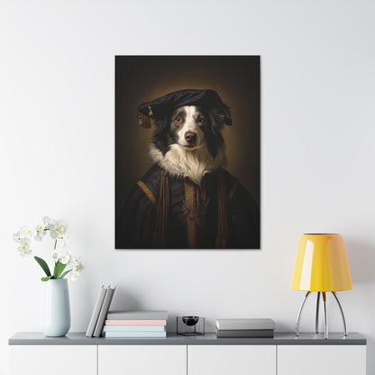 Border Collie - Renaissance Painter - Pet Portrait Canvas