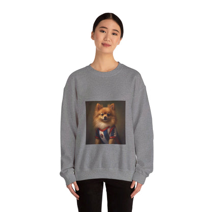 Pomeranian - 20th Century Soccer Player - Pet Portrait Unisex Crewneck Sweatshirt