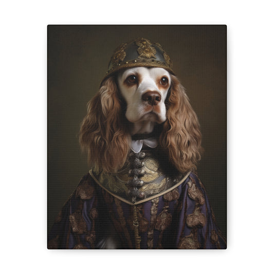 Cocker Spaniel - 15th Century Knight - Pet Portrait Canvas