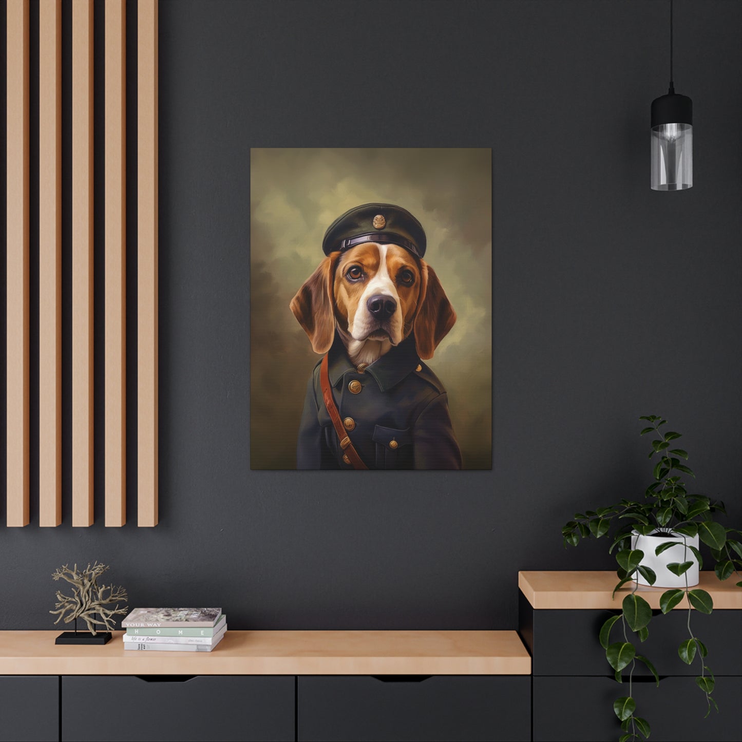 Beagle - WWI Soldier - Pet Portrait Canvas