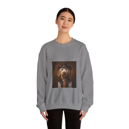 Golden Doodle - Cowboy - Pet Portrait Unisex Crewneck Sweatshirt