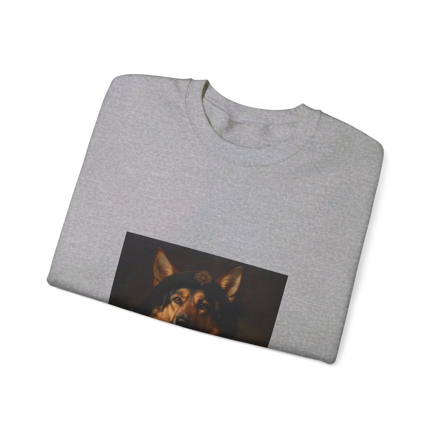 German Shepard - 17th Century Explorer - Pet Portrait Unisex Crewneck Sweatshirt