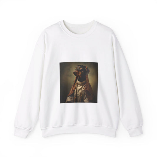 Dobermann - 12th Century Saint - Pet Portrait Unisex Crewneck Sweatshirt