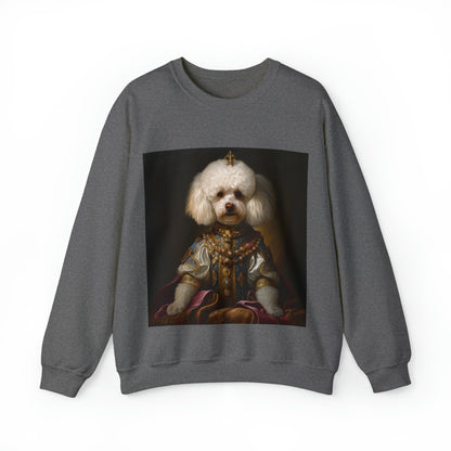 Bichon Frisé - 17th Century European Monarch - Pet Portrait Unisex Crewneck Sweatshirt