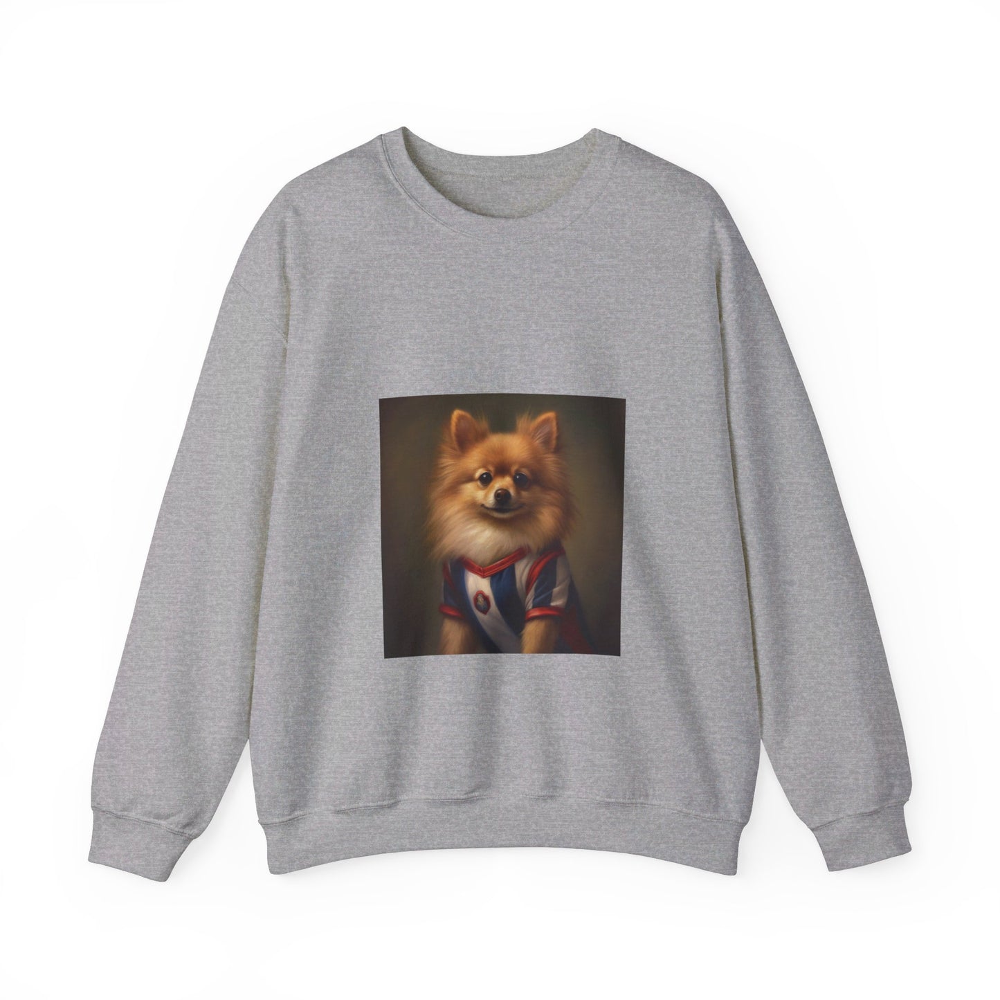 Pomeranian - 20th Century Soccer Player - Pet Portrait Unisex Crewneck Sweatshirt