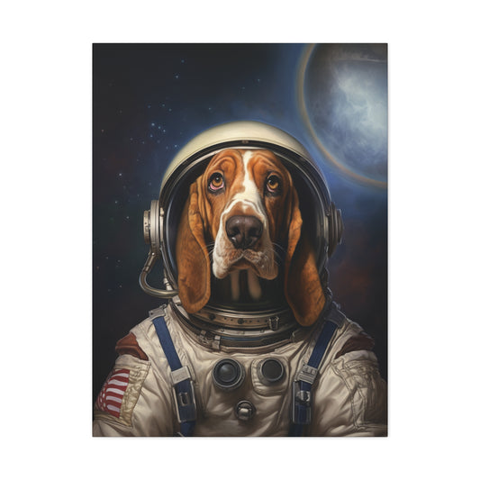 Basset Hound - Astronaut - Pet Portrait Canvas