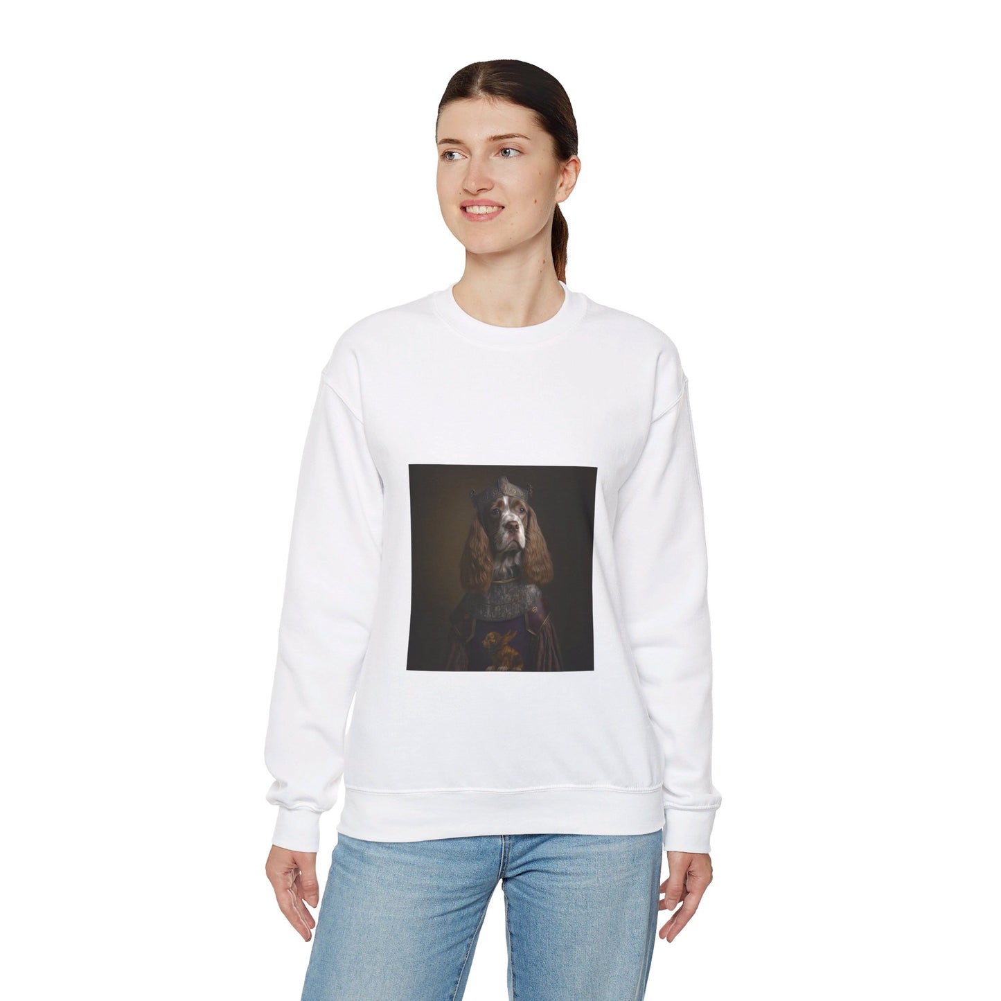 Cocker Spaniel - 15th Century Knight - Pet Portrait Unisex Crewneck Sweatshirt