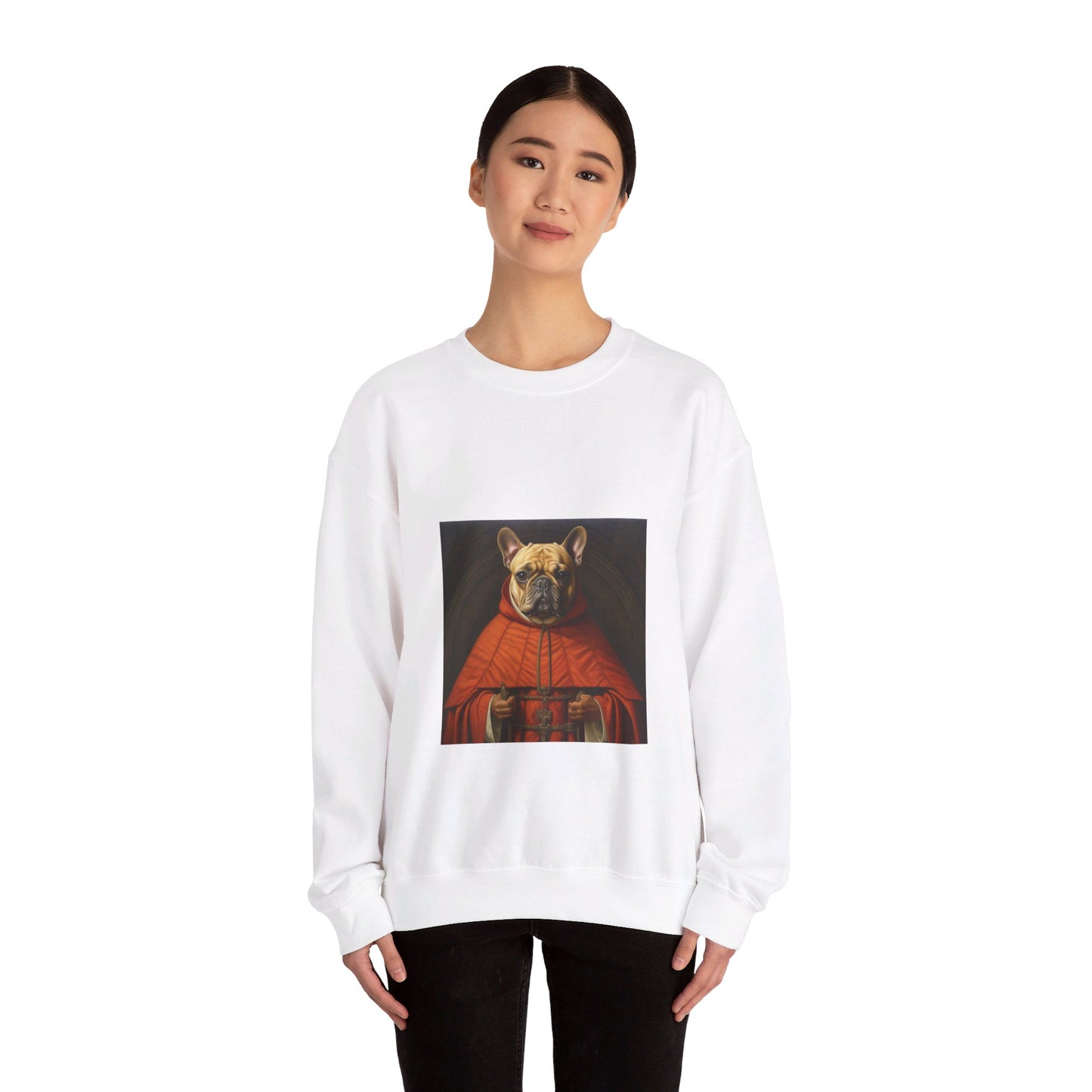 French Bulldog - 11th Century Friar - Pet Portrait Unisex Crewneck Sweatshirt