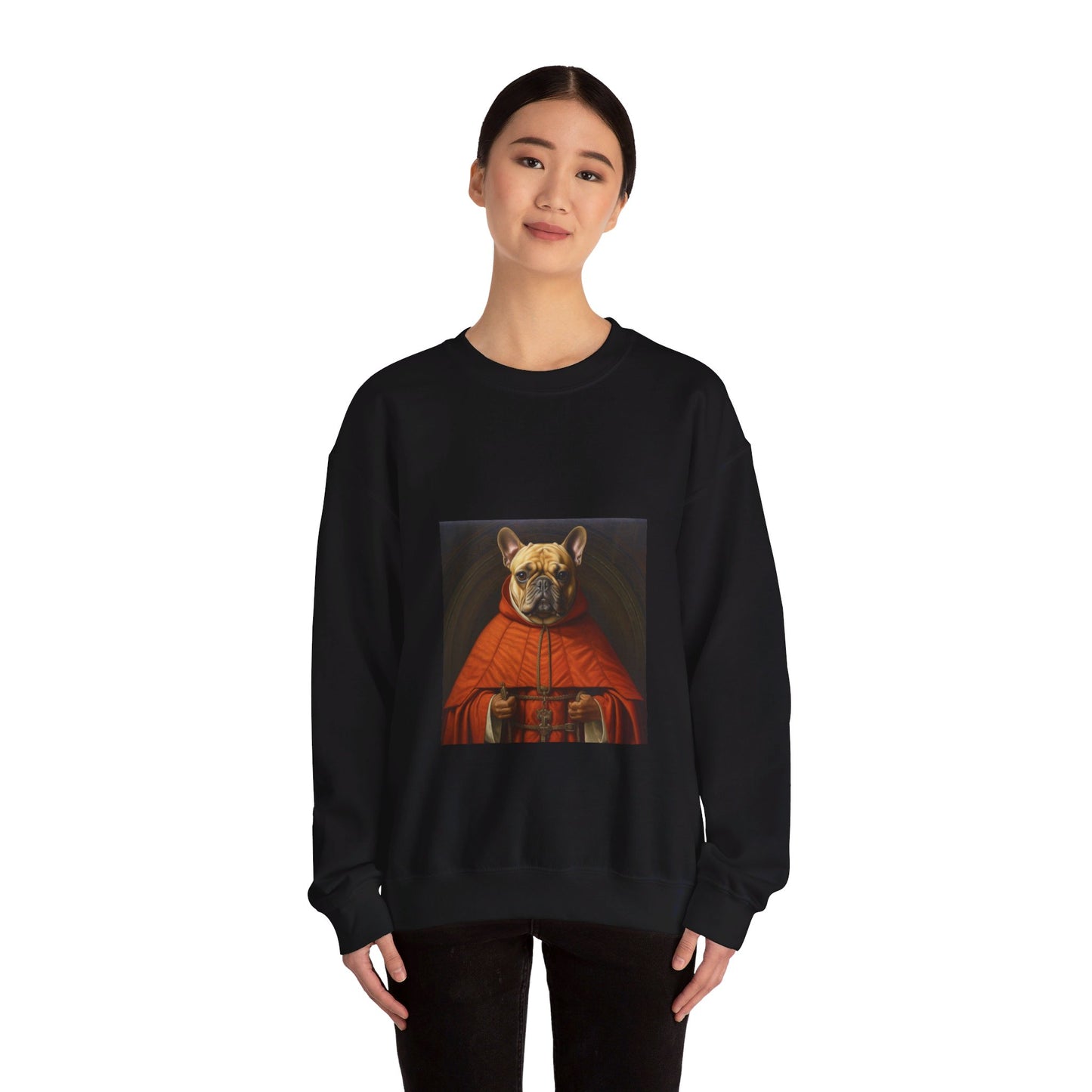 French Bulldog - 11th Century Friar - Pet Portrait Unisex Crewneck Sweatshirt