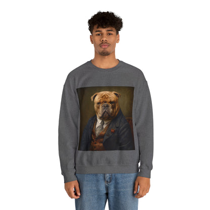 Mastiff - 20th Century Mobster - Pet Portrait Unisex Crewneck Sweatshirt